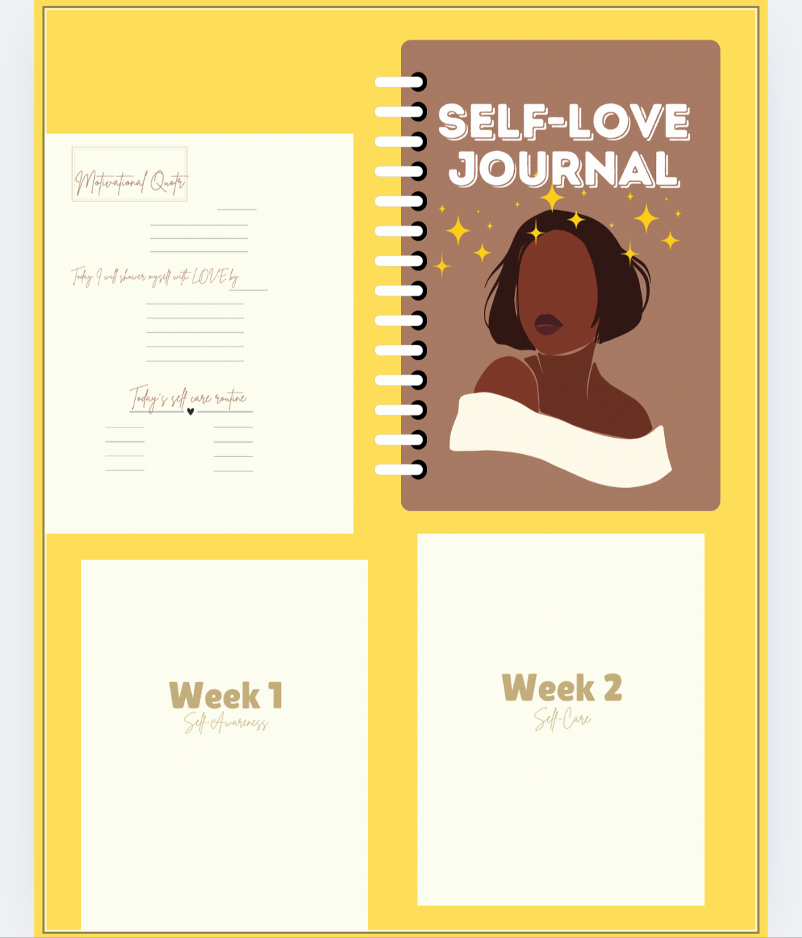 Self-love mental health journal